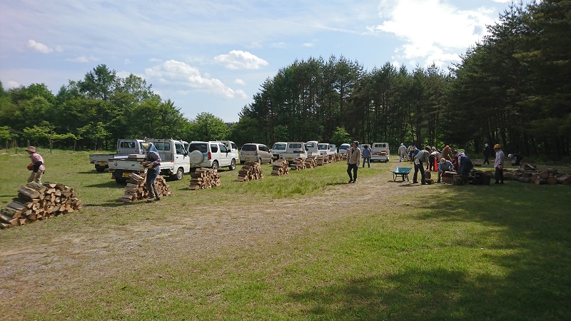 2018年5月吉田山頂上広場薪づくり講習会